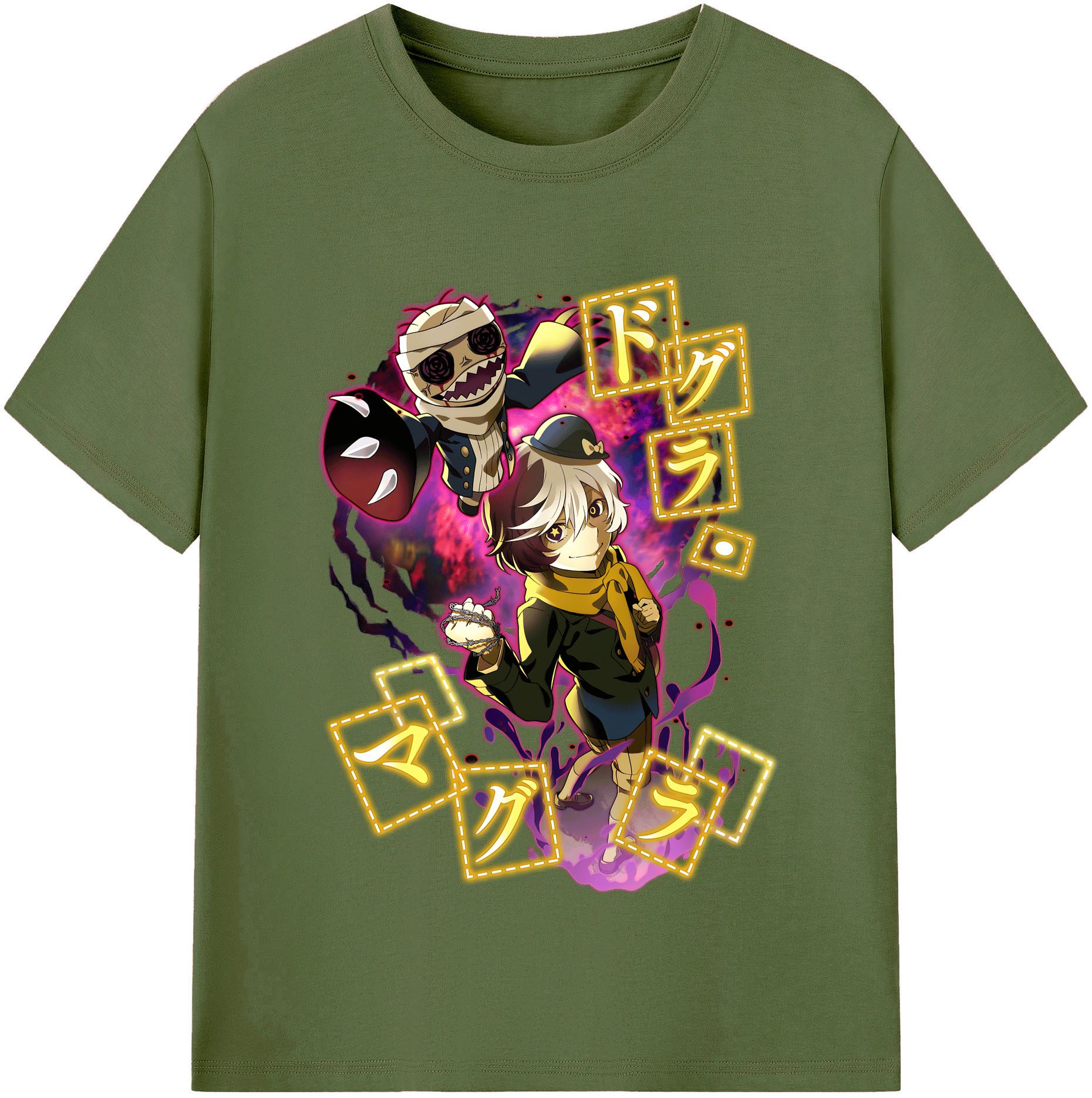 （画像用） 文豪ストレイドッグス Bungo Stray Dogs 綿100％半袖Tシャツ（フロントプリント）